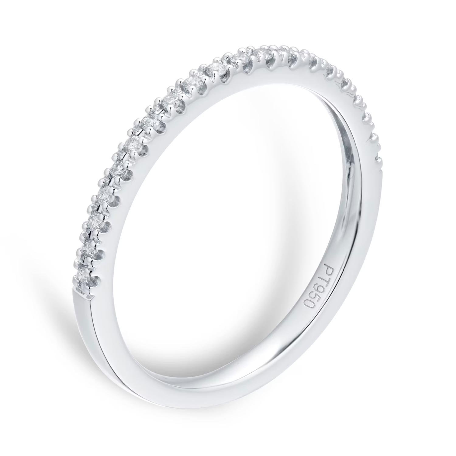 Bague d’éternité en platine 0,10 carats en diamant