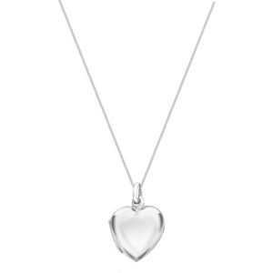 Collier médaillon coeur en argent sterling