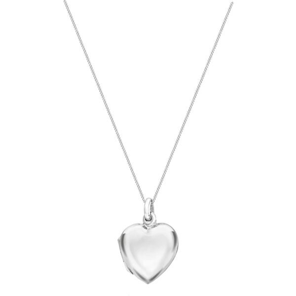 Collier médaillon coeur en argent sterling