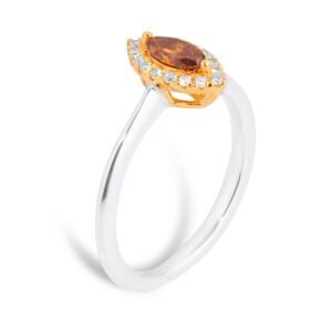 Bague en platine 0,32 cttw en diamant taille marquise